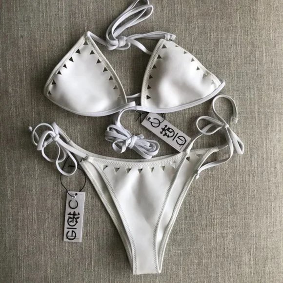 GIGI C Bikinis Christina Bikini Top (size L) NWT - Picture 3 of 5